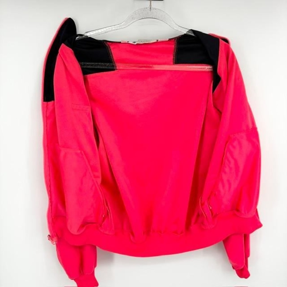 Vintage 90s Columbia Full Zip Jacket Medium Fleece Colorblock Radial Sleeves - Picture 7 of 8